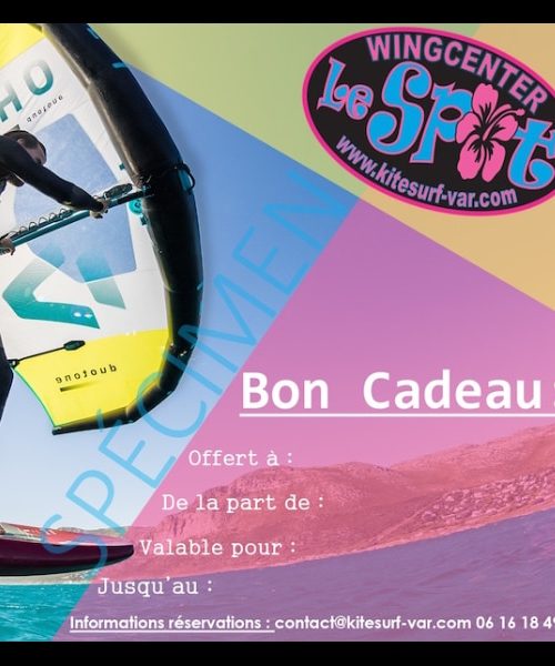 bon cadeau carte 5 cours de wing foil