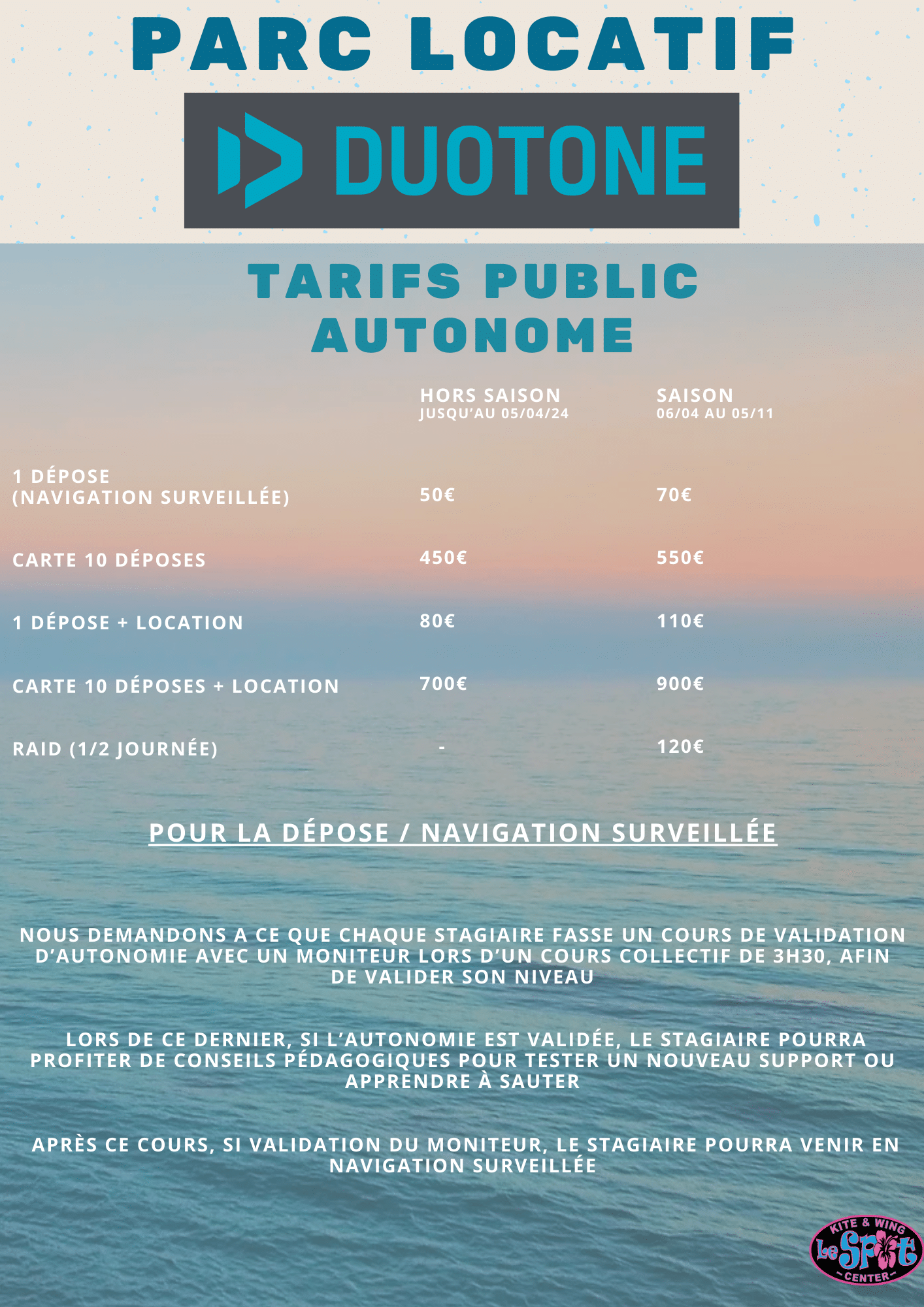 tarifs public autonome validation autonomie