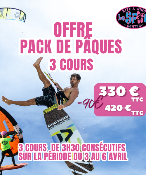 Stage kite ou wing 3 cours consécutifs matériel inclus